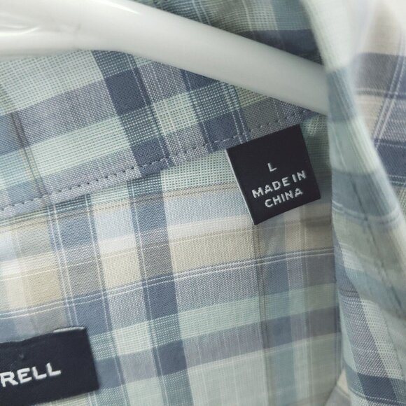 Zachary Prell Shirt Mens Large Blue Plaid Cotton Regular Fit Classic Button-Up - Picture 7 of 12